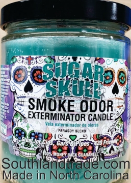 Smoke Odor Exterminator Candle Sugar Skull 13oz